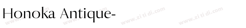 Honoka Antique字体转换